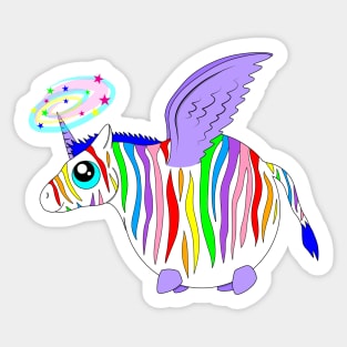 Rainbow zebra-fly Sticker